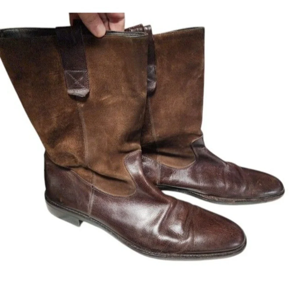 To Boot New York Adam Derrick Mid Calf Leather Dress Boots Size 11 Made in Italy